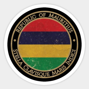 Vintage Republic of Mauritius Africa African Flag Sticker